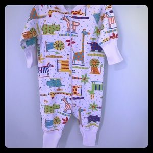 Hanna Anderson sleeper in animal print size 50